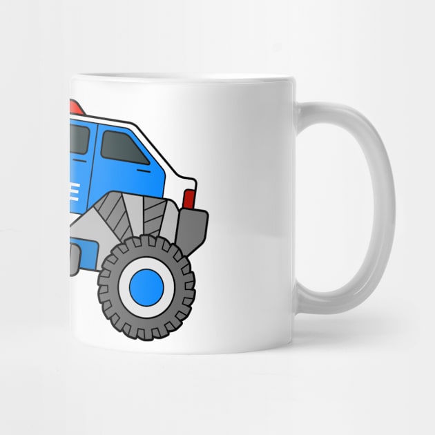 Police Monster Truck Cop Car by samshirts